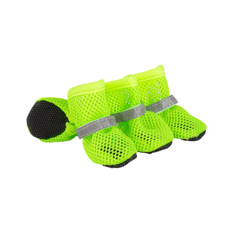4Pcs Summer Resistant Dog Shoes- Non-Slip Breathable Wear-Resistant Protective Boots