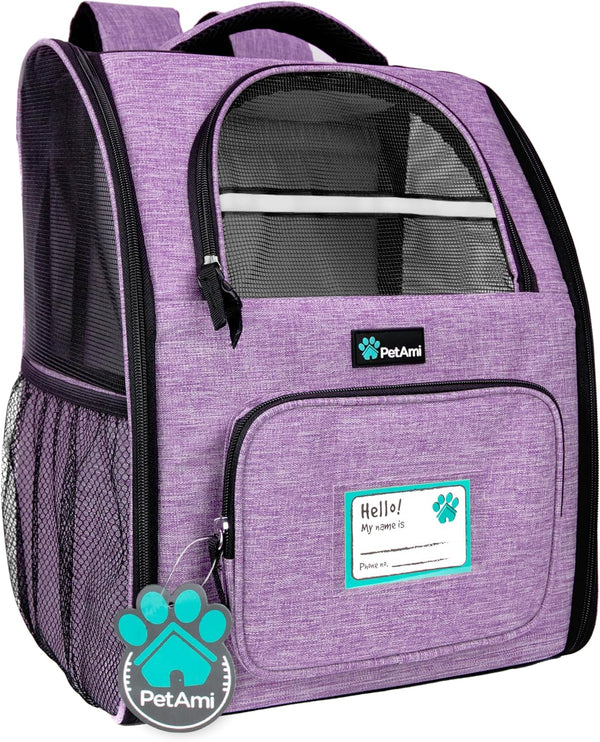 Summer Travel Backpack Carrier for Pets- Ventilated Hiking Backpack, Airline Approved Carrier
