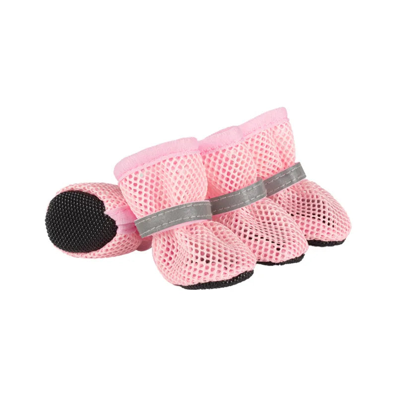 4Pcs Summer Resistant Dog Shoes- Non-Slip Breathable Wear-Resistant Protective Boots